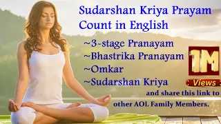 Sudarshan - Kriya | Ujjai Breathing | Bhastrika | Om Chanting Pranayama Count (English)  #pranayam