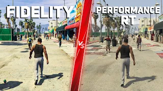 GTA 5 Next Gen Remastered Fidelity vs Performance RT - Direct Comparison! Attention to Detail & More