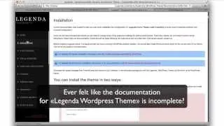 Legenda Wordpress Theme documentation FIX