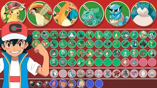 All Pokemon of Ash (Kanto to Galar) 2023