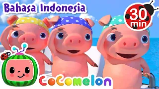 Tiga Babi Kecil di Laut | CoComelon | Kartun dan Lagu Anak | Moonbug Kids Indonesia | Nursery Rhymes