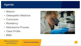 College of Osteopathic Medicine (MU-COM) Virtual Information Session