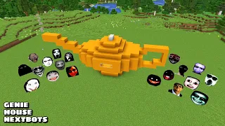 SURVIVAL GENIE LAMP HOUSE WITH 100 NEXTBOTS in Minecraft - Gameplay - Coffin Meme