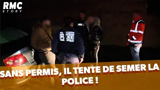 Course-poursuite de la police pour neutraliser un conducteur sans permis