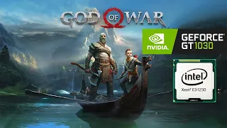 TESTE GOD OF WAR NA GT 1030 JUNTO COM O XEON E3-1230 V2