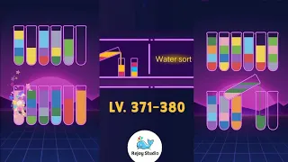 Tic Tac Toe Glow Water Sort Levels 371-380 Gameplay Walkthrough