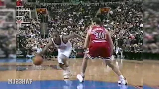 Allen Iverson Makes a Killer Crossover then MJ Answers with a Circus Tough Shot (1998.01.15)