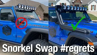 Jeep Gladiator Rubicon Overland Build Stage 4 - Swapping Snorkels