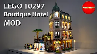 LEGO 10297 Boutique Hotel MOD / MOC Expanded Version with LED lights