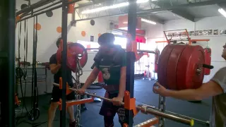 600lb 272kg Supramximal hands supported Squat