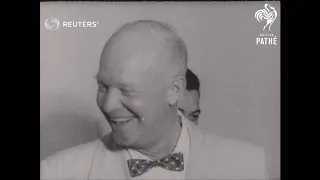 USA: President Eisenhower returns after sickness (1955)