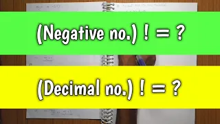 How to calculate Factorial of Negative and Decimal numbers || Gama fuction || Doubt Over