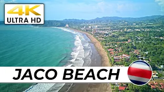 [4K] Top Tourism Town 🌞 JACO, Costa Rica // Walking The Beach #costarica #travelvlog #tourism