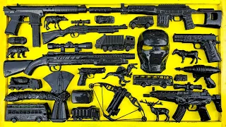 Membersihkan Nerf Assault Rifle, Shotgun, nerf ak 47,Nerf Sniper Rifle, Glock Pistol, Cowboy gun,M16