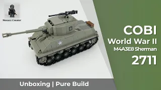 COBI World War II | 2711 --- M4A3E8 Sherman --- unboxing and pure build