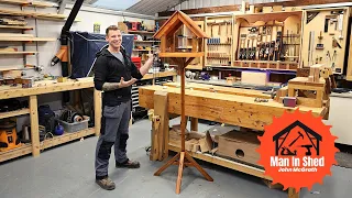 Bird Table/House for the Garden. A Really Easy Build for Beginner Woodworkers!!