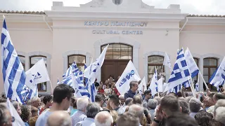 Χαιρετισμός Κυριάκου Μητσοτάκη σε συγκέντρωση πολιτών στο Γύθειο