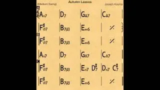 Autumn Leaves (no piano, E minor) - Backing track / Play-along