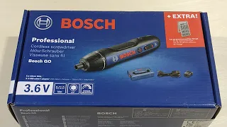 Wkrętak akumulatorowy Bosch GO + zestaw bitów
