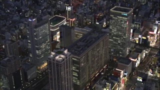 [10 hours] Night Flight over Tokyo - Video & Audio [1080HD] SlowTV