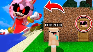 BEBE NOOB VS CREEPYPASTA NOVIA DE SONIC AMY ROSE MINECRAFT TROLL + ROLEPLAY