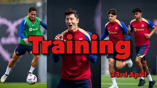 FC Barcelona Training 23rd April: Yamal, Pedri, Cubarsí, Lewandowski, Gavi | Work For Valencia Clash