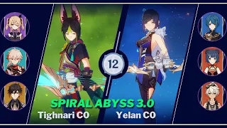 C0 Tighnari Aggravate/ Spread | C0 Yelan National (9/9) - Spiral Abyss 3.0 Floor 12 |【GI】