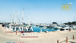 Antalya Kemer Walking Tour / 4K HDR [🎧Binaural City Sounds]
