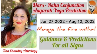 Mars Rahu conjunction in Aries/ Angaraka Yoga in Astrology/June 27