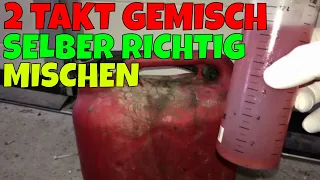 [TUTORIAL] 2 Takt Gemisch selber richtig mischen 1:50 1:40 1:33 1:25