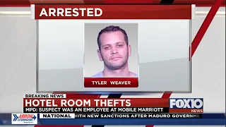 Man arrested in hotel theft case