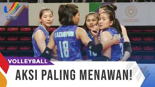 FUNTASTIC!! AKSI MENAWAN VOLLEY PUTRI INDONESIA VS THAILAND | 31ST SEA GAMES