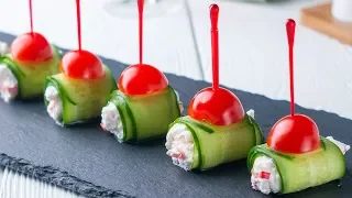 Cucumber rolls with filling 🥒 Quick and Easy Snack Recipe