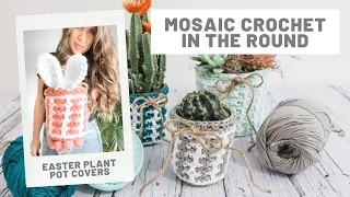 Easter Crafts - Beginner tutorial Mosaic Crochet in the Round