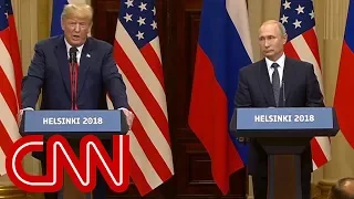 Reporter asks Putin: Do you have compromising info on Trump?