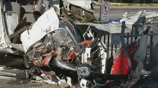 Pilot rescued seconds before train slams into small plane in Pacoima