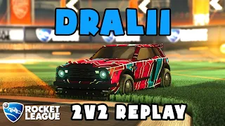 dralii Ranked 2v2 POV #133 - dralii & Evoh VS darklightyuh & tawk - Rocket League Replays