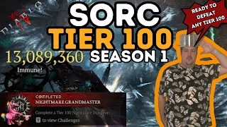 Diablo 4 Nightmare Dungeon Tier 100 Clear Sorc Season 1