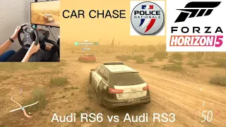 Forza Horizon 5 : Chase with the Police Nationale in Audi RS6. Fugitive offender at 200km/h !