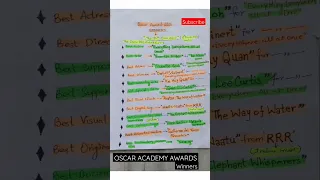 Oscars Awards 🏆 Winners 2023 #shorts #viral #oscars #trending #ytshorts #ExplorewithIA #careerwill