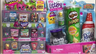 Shopkins Real Littles Season 12 and Season 11 Mini Food Packs Blind Bag Unboxing