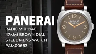 Panerai Radiomir 1940 47mm Brown Dial Steel Mens Watch PAM00662 Review | SwissWatchExpo
