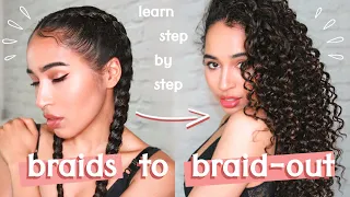 BADDEST BRAIDS & BRAID-OUT Tutorial! ✨HOW TO BRAID ON NATURAL HAIR