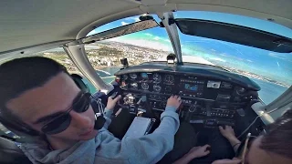 Piper PA28 Cherokee | Takeoff from LCA Intl & Snow Spotting | Cockpit View GoPro | ATC Comms