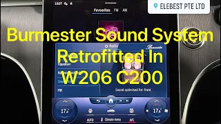 Burmester Sound System Retrofitted In W206 C200