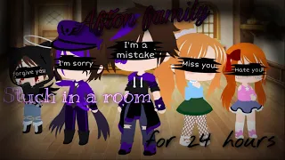 Afton family Stuck in a Room for 24 hours || part 1 || english || Gacha Club