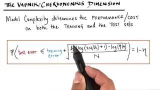 VC Dimension - Model Building and Validation