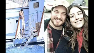 Hazal Kaya was seen on the boat that Çağatay Ulusoy just bought