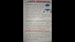 water conservation||water conservation essay||essay on water conservation||save water save nature||
