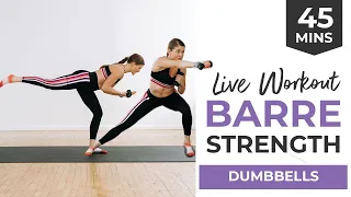 45-Minute Barre Strength Workout (Full Body Sculpting Strength + Cardio)